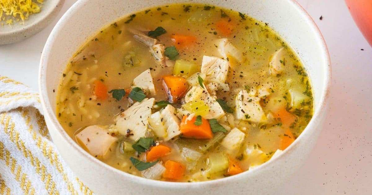 Lemon Chicken Orzo Soup | Refreshing Spring Soup