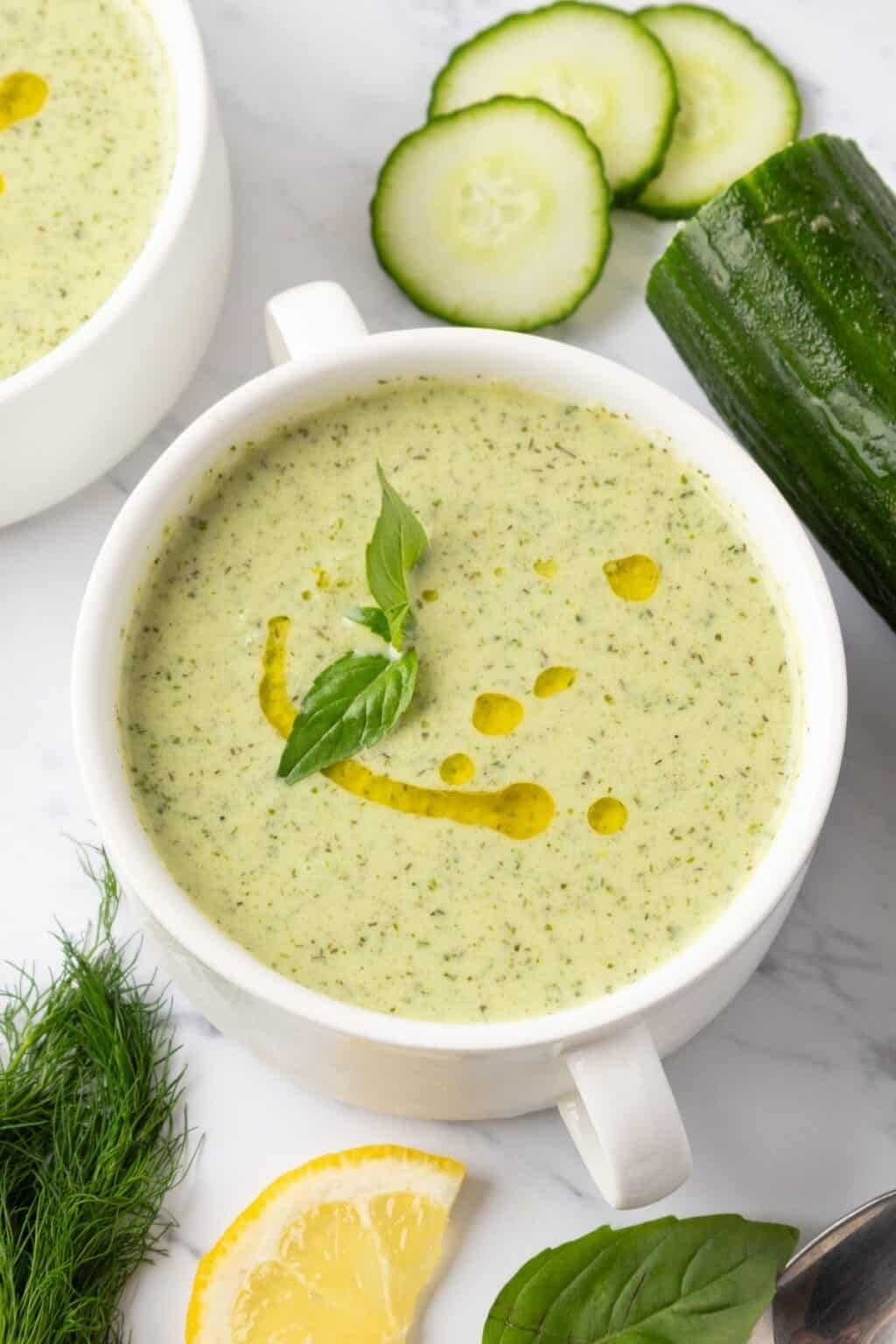 yogurt cucumber soup 1