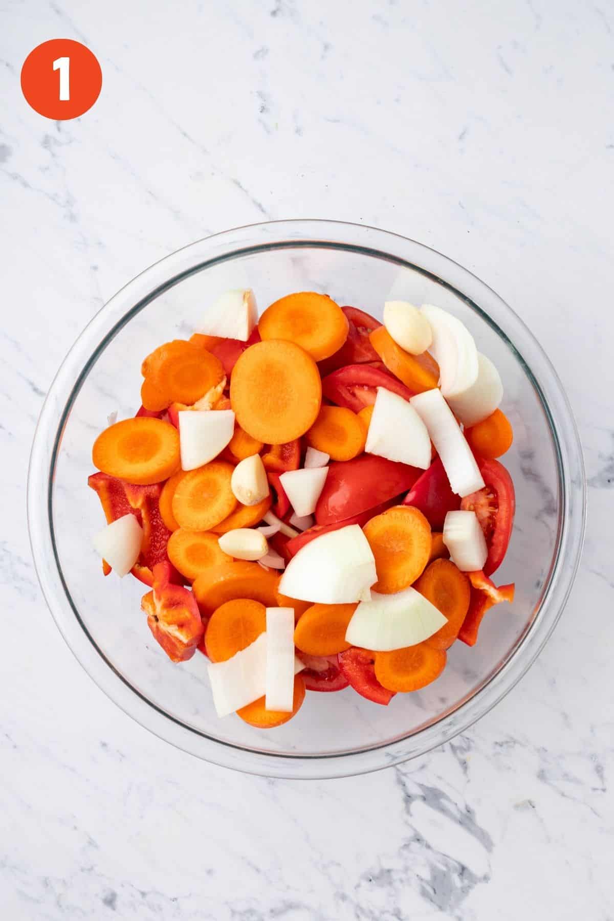 Vegetables in a bowl.